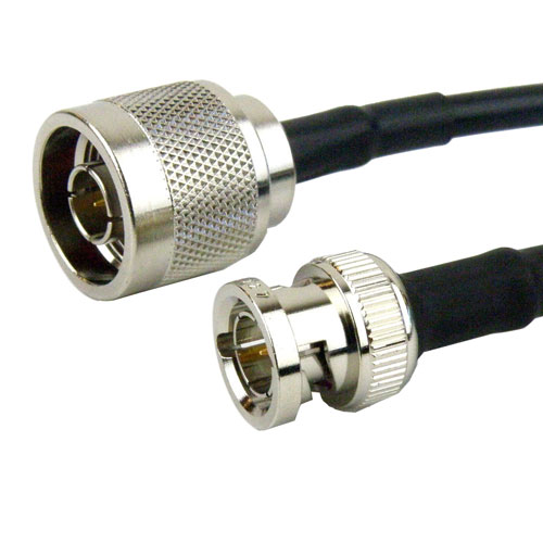 N Male to BNC Male Cable RG-58 Coax in 36 Inch Fairview Microwave FMC0108058-36