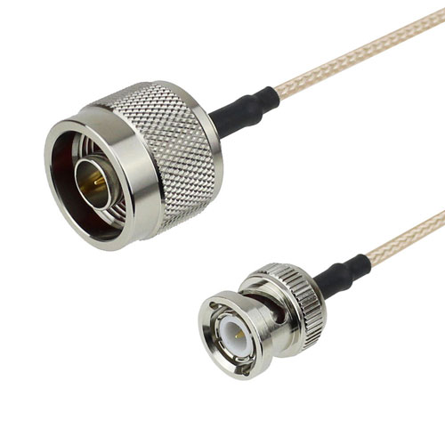 N Male to BNC Male Cable RG-316 Coax in 12 Inch FMC0108315-12