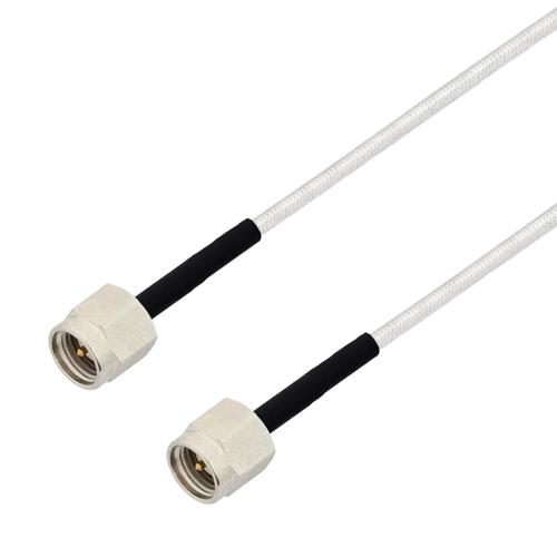 SMA Male to SMA Male Cable FM-SR141TB Silver Coax with Heat Shrink FMC01090