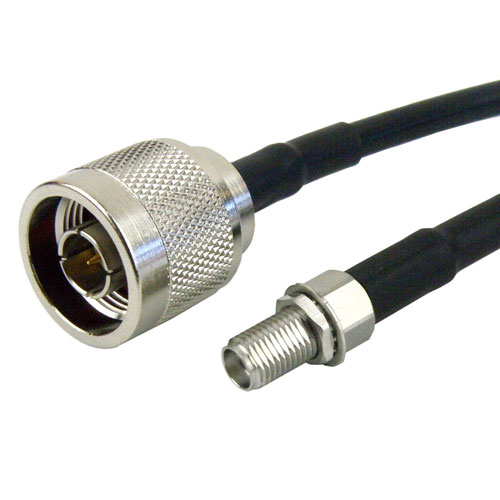 N Male to SMA Female Bulkhead Cable RG-58 Coax in 24 Inch FMC0112058-24