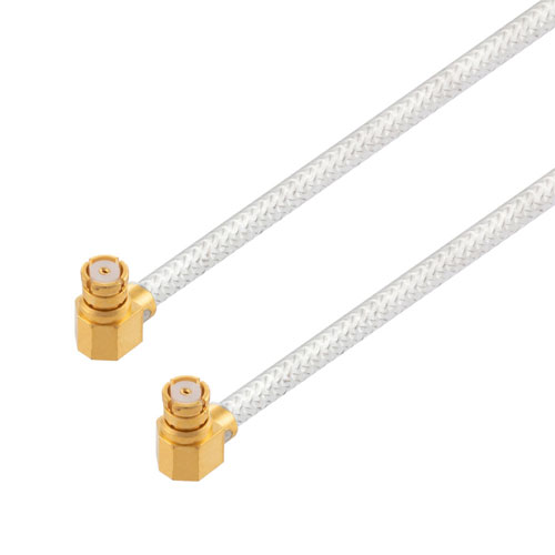 RA SMP Female to RA SMP Female Cable FM-SR086TB Coax in 9 Inch, 180 Degree Clocking FMC01146/0402-9