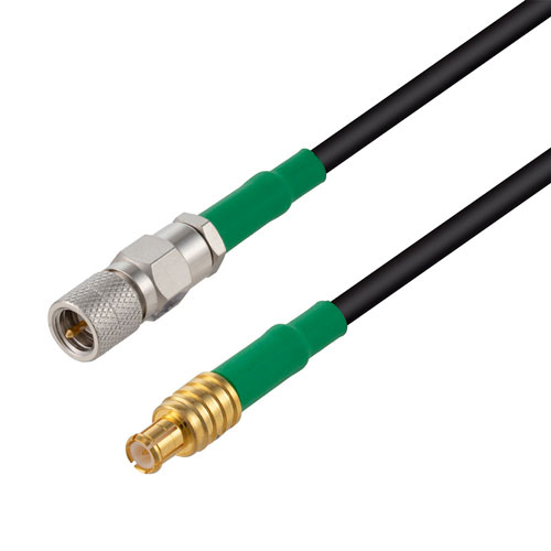 Low Loss 10-32 Male to MCX Plug Cable LMR-100A-UF Coax in 48 Inch with LF Solder FMC01180/0001-48