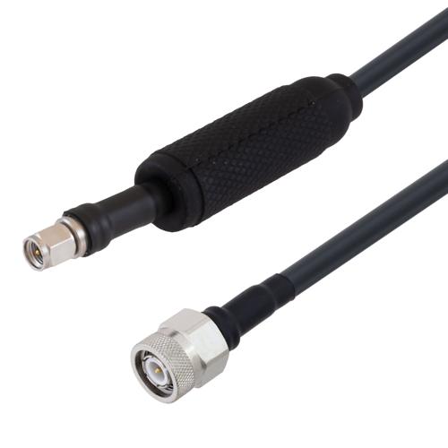 Low Loss SMA Male to TNC Male Weatherproof Cable LMR-240 Coax with Times Microwave Components FMC01269/WP