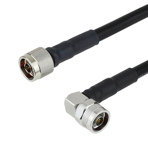 N Male to RA N Male Cable LMR-400-UF Coax in 48 Inch FMC0142405-48