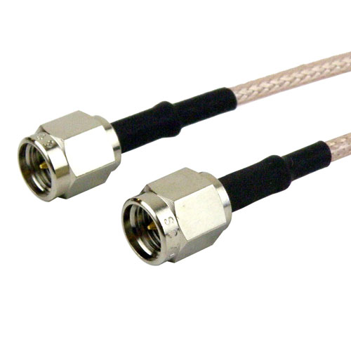 SMA Male (Plug) to SMA Male (Plug) Cable M17/113-RG316 Coax Up To 3 GHz, 1.35 VSWR in 12 Inch FMC0202316-12