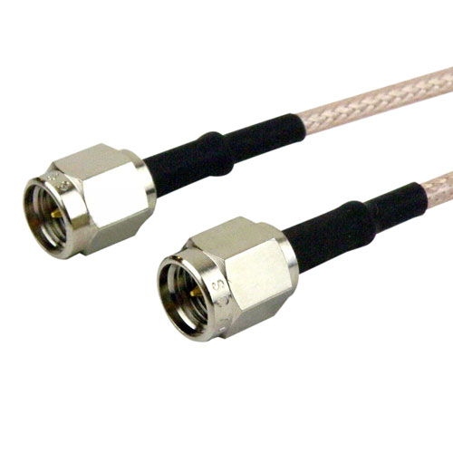 SMA Male (Plug) to SMA Male (Plug) Cable M17/113-RG316 Coax Up To 3 GHz, 1.35 VSWR in 18 Inch and RoHS Compliant FMC0202316-18