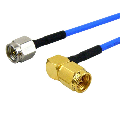 SMA Male to RA SMA Male Cable FM-F086 Coax in 12 Inch FMC0204085-12