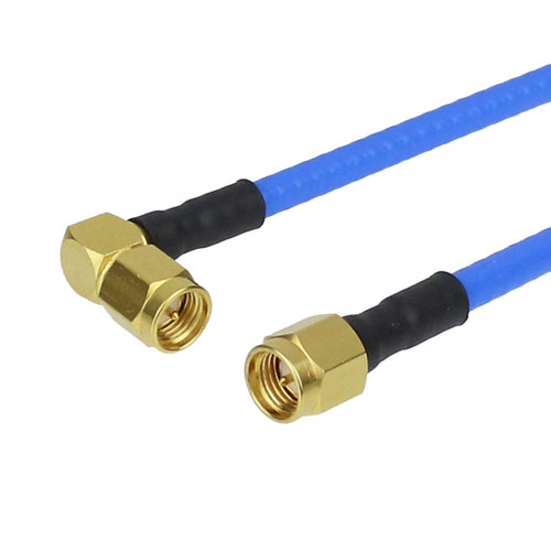 SMA Male to RA SMA Male Cable FM-F141 Coax in 48 Inch FMC0204141-48