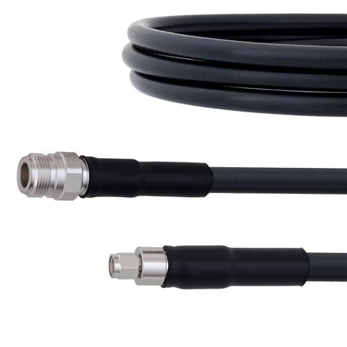 SMA Male (Plug) to N Female (Jack) Cable LMR-400 Coax Up To 2.5 GHz, 1.35 VSWR with Times Microwave Connectors FMC0206401