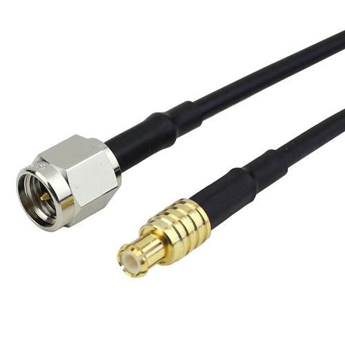 SMA Male to MCX Plug Cable RG174 Coax in 36 Inch with LF Solder FMC0207174LF-36