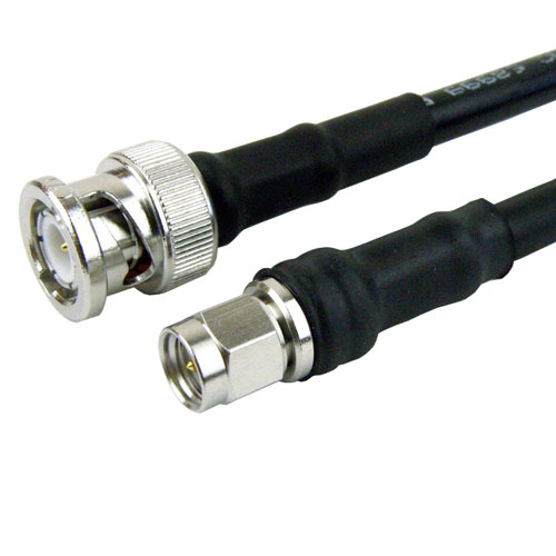 SMA Male to BNC Male Cable LMR-240 Coax in 48 Inch with Times Microwave Connectors FMC0208240-48