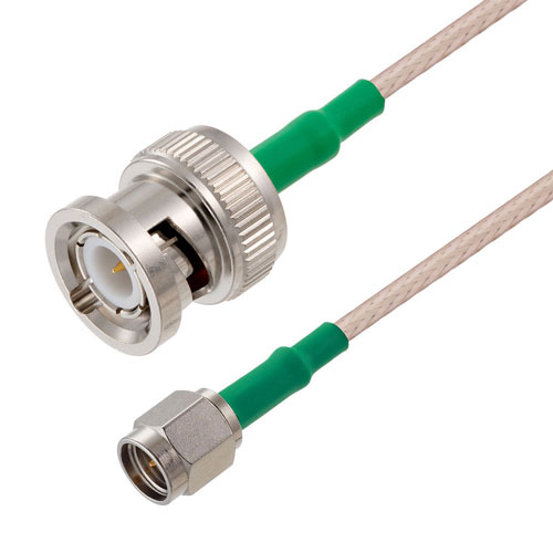 SMA Male to BNC Male Cable RG-316 Coax in 6 Inch with LF Solder FMC0208315LF-06