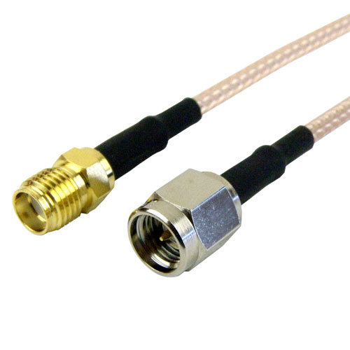 SMA Male to SMA Female Cable RG-316 Coax in 12 Inch with LF Solder FMC0213315LF-12