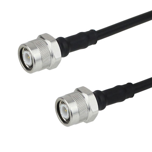 TNC Male to TNC Male Cable LMR-200-FR Coax in 12 Inch with Times Microwave Connectors FMC0303202-12