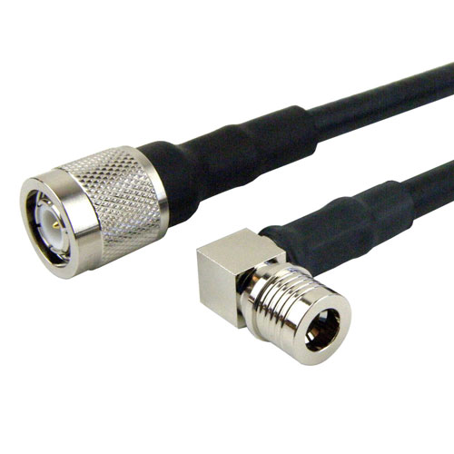 TNC Male to RA QMA Male Cable LMR-240 Coax in 36 Inch with Times Microwave Connectors FMC0323240-36