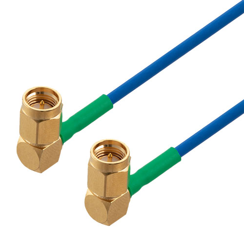 RA SMA Male to RA SMA Male Cable FM-F086 Coax in 36 Inch with LF Solder FMC0404085LF-36