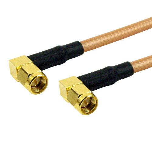 RA SMA Male (Plug) to RA SMA Male (Plug) Cable RG-142 Coax Up To 8 GHz, 1.35 VSWR FMC0404143