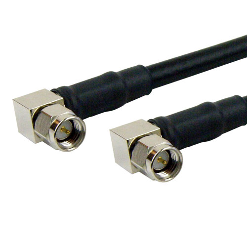 RA SMA Male to RA SMA Male Cable LMR-240 Coax in 72 Inch with Times Microwave Connectors FMC0404240-72