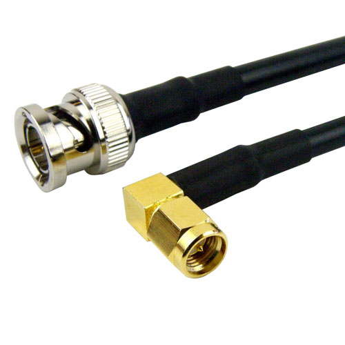RA SMA Male to BNC Male Cable RG58C/U Coax in 24 Inch FMC0408058-24