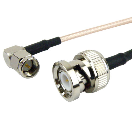 RA SMA Male to BNC Male Cable RG-316 Coax in 24 Inch FMC0408315-24