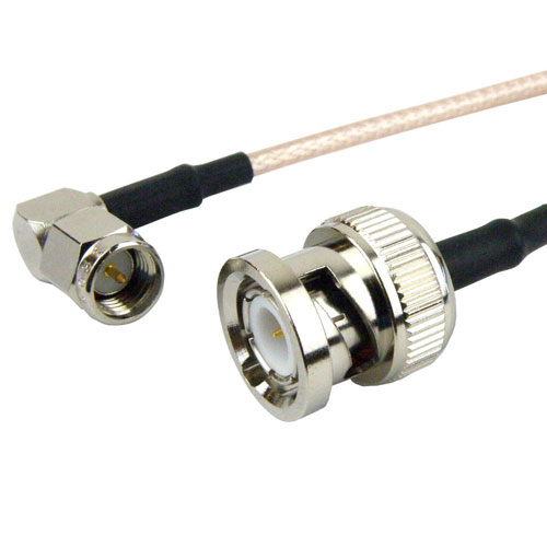 RA SMA Male to BNC Male Cable RG316 Coax in 24 Inch FMC0408316-24