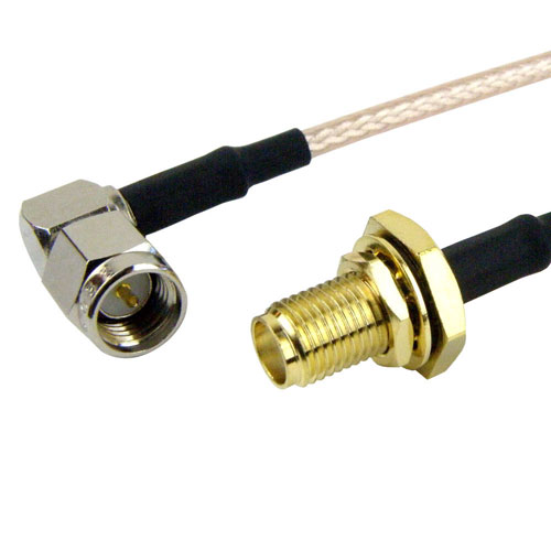RA SMA Male to SMA Female Bulkhead Cable RG-316 Coax in 120 Inch FMC0412315-120