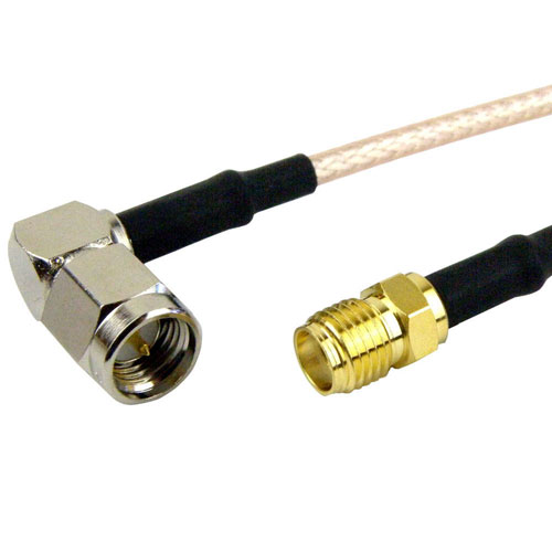 RA SMA Male (Plug) to SMA Female (Jack) Cable M17/113-RG316 Coax Up To 3 GHz, 1.35 VSWR FMC0413316
