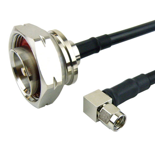 RA SMA Male to 7/16 DIN Male Cable LMR-240 Coax in 12 Inch FMC0415240-12