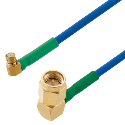 RA SMA Male to RA SMP Female Cable FM-F086 Coax in 48 Inch with LF Solder FMC0421085LF-48