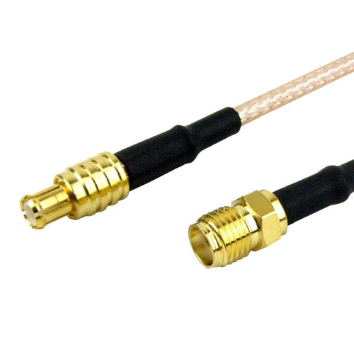 MCX Plug (Male) to SMA Female (Jack) Cable RG-316 Coax Up To 3 GHz, 1.35 VSWR in 12 Inch FMC0713315-12