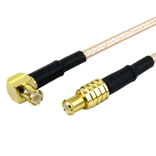 MCX Plug (Male) to RA MCX Plug (Male) Cable M17/113-RG316 Coax Up To 3 GHz, 1.35 VSWR in 36 Inch FMC0717316-36
