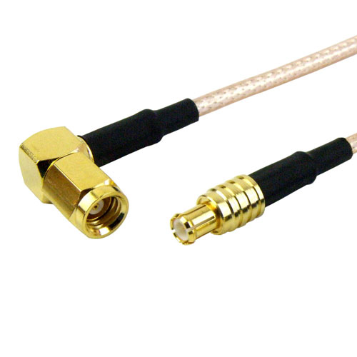 MCX Plug (Male) to RA SMC Plug (Male) Cable RG-316 Coax Up To 3 GHz in 60 Inch FMC0728315-60