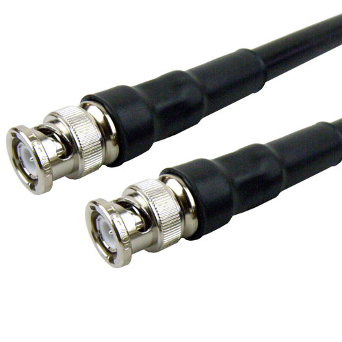 BNC Male (Plug) to BNC Male (Plug) Cable LMR-400-UF Coax Up To 2.5 GHz, 1.35 VSWR in 48 Inch with Times Microwave Connectors FMC0808405-48