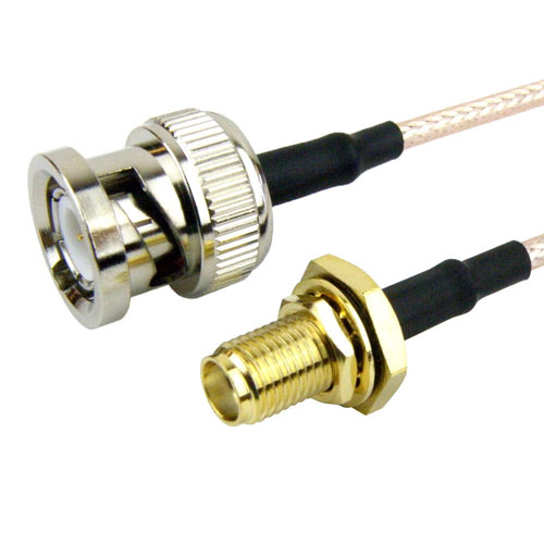 BNC Male to SMA Female Bulkhead Cable RG-316 Coax in 120 Inch FMC0812315-120