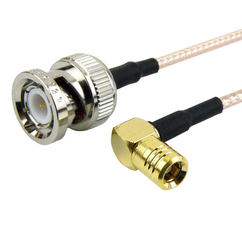 BNC Male to RA SMB Plug Cable RG-316 Coax in 120 Inch FMC0826315-120