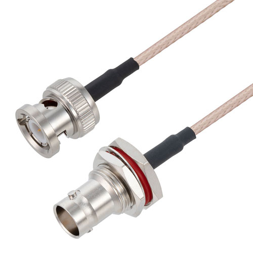BNC Male to BNC Female Bulkhead Cable RG-316 Coax in 120 Inch FMC0838315-120
