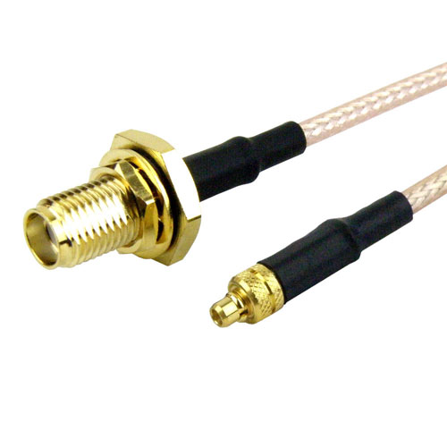 MMCX Plug to SMA Female Bulkhead Cable RG316 Coax in 72 Inch FMC0912316-72