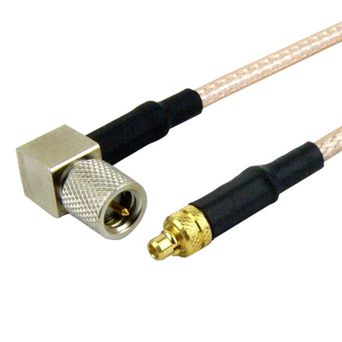 MMCX Male (Plug) to RA 10-32 Male (Plug) Cable RG316 Coax Up To 2 GHz in 60 Inch FMC0914315-60