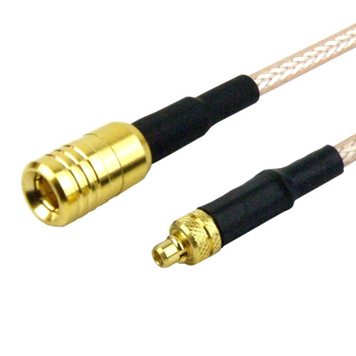 MMCX Plug (Male) to SMB Plug (Male) Cable M17/113-RG316 Coax Up To 3 GHz, 1.35 VSWR in 12 Inch FMC0916316-12