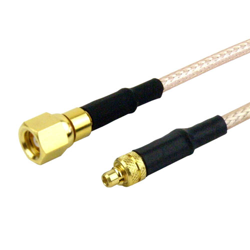 MMCX Plug (Male) to SMC Plug (Male) Cable M17/113-RG316 Coax Up To 3 GHz in 12 Inch FMC0918316-12