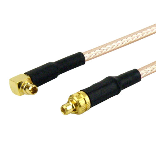 MMCX Plug (Male) to RA MMCX Plug (Male) Cable M17/113-RG316 Coax Up To 3 GHz in 120 Inch FMC0919316-120