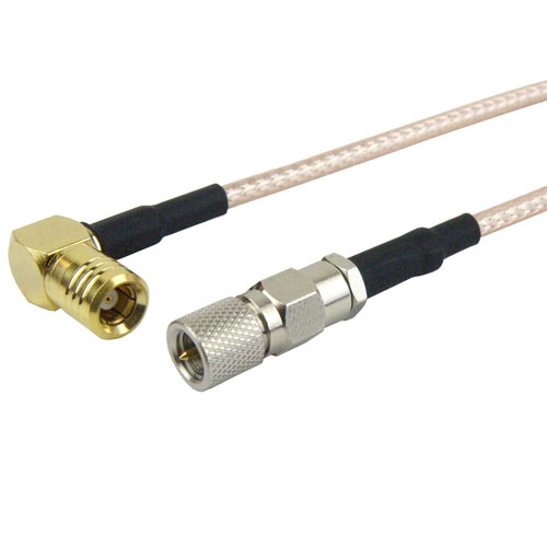 10-32 Male to RA SMB Plug Cable RG316 Coax in 120 Inch FMC1026316-120