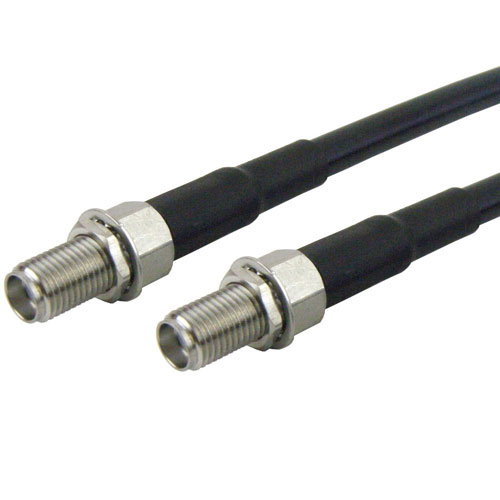 SMA Female Bulkhead to SMA Female Bulkhead Cable RG-58 Coax FMC1212058