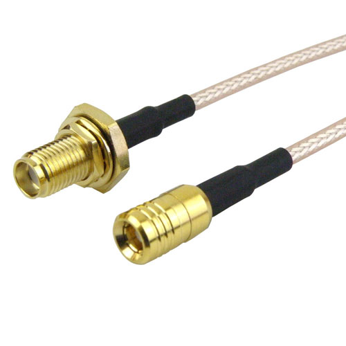 SMA Female Bulkhead to Push-On SMB Male Cable RG-316 Coax FMC1216315