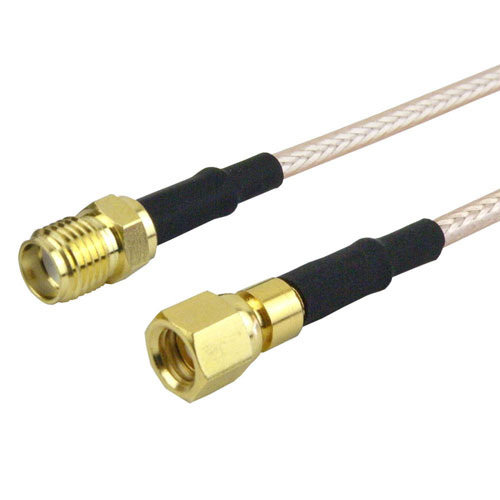 SMA Female (Jack) to SMC Plug (Male) Cable M17/113-RG316 Coax Up To 3 GHz in 120 Inch FMC1318316-120