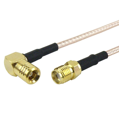 SMA Female to RA SMB Plug Cable RG-316 Coax in 12 Inch FMC1326315-12