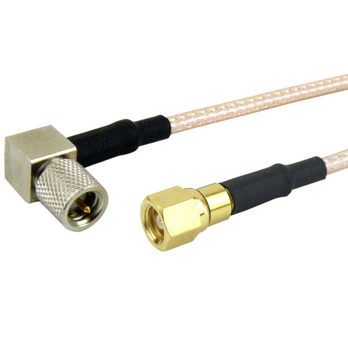 RA 10-32 Male (Plug) to SMC Plug (Male) Cable M17/113-RG316 Coax Up To 2 GHz in 120 Inch FMC1418316-120