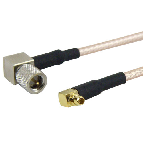 RA 10-32 Male (Plug) to RA MMCX Plug (Male) Cable RG316 Coax Up To 2 GHz in 48 Inch FMC1419315-48