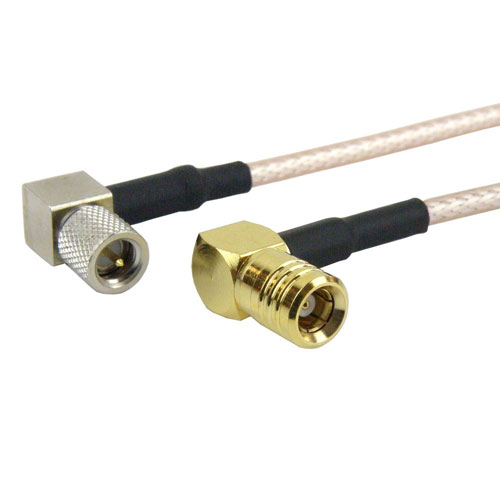 RA 10-32 Male (Plug) to RA SMB Plug (Male) Cable M17/113-RG316 Coax Up To 2 GHz in 48 Inch FMC1426316-48