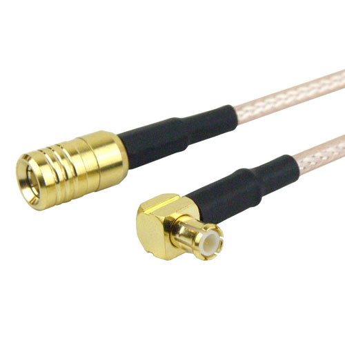 SMB Plug to RA MCX Plug Cable RG316 Coax in 24 Inch FMC1617315-24